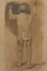Studie eines Stallburschen von hinten, 1857